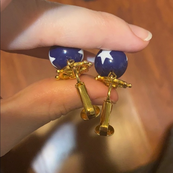 Vintage marine time clip on earrings. - Picture 4 of 4